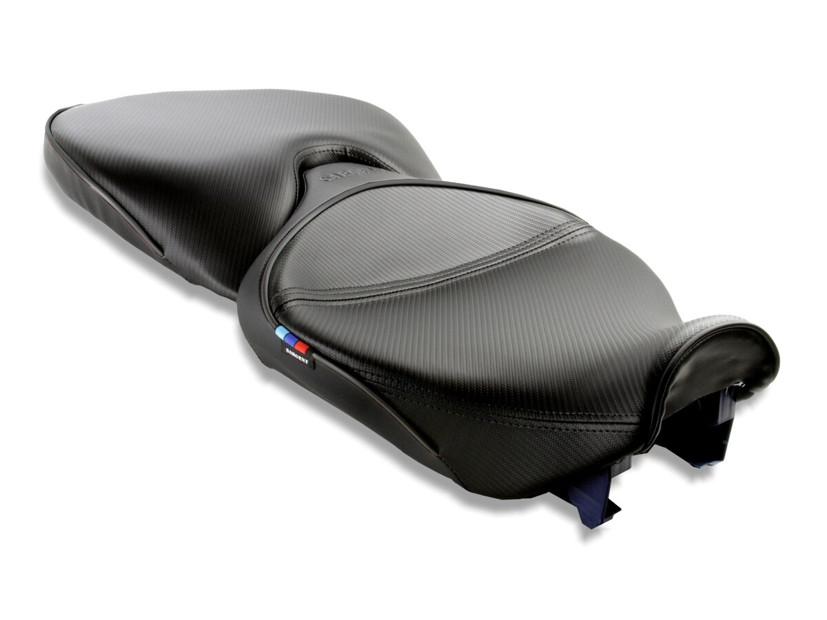 Sargent World Sport seats with Low Version front, shown with CFX and Black Welt and special M-Sport detail.